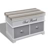 vidaXL Schrank Sitzbank Truhenbank +Kissen+2 Schublade