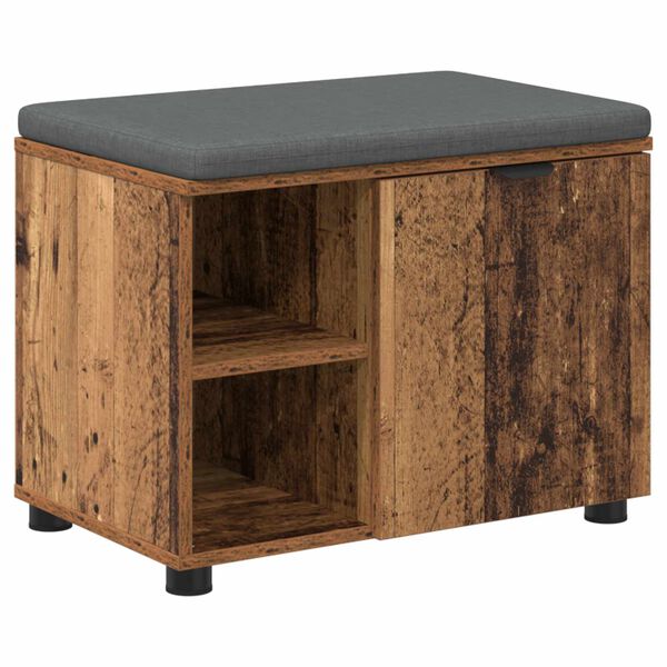 vidaXL Flurbank mit Kissen Uni Altholz 60 x 38 x 46 cm