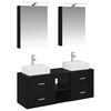 vidaXL Badezimmerm&ouml;bel-Set 5 stk. Schwarze Eiche