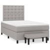 vidaXL Boxspringbett mit Matratze Hellgrau 120x190 cm Stoff