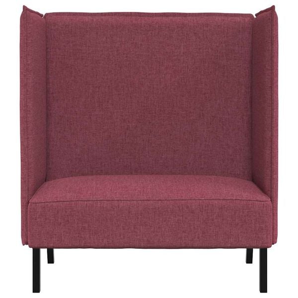 vidaXL Hoher R&uuml;cken Sofa 101cm Weinrot Stoff
