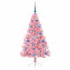vidaXL K&uuml;nstlicher vorbeleuchteter Weihnachtsbaum Rosa 150 cm PVC