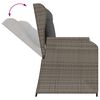 vidaXL Gartenbank Grau Poly-Rattan