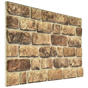 vidaXL Wandpaneele 10 pcs Dunkler Sand 100 x 50 cm EPS-Schaum