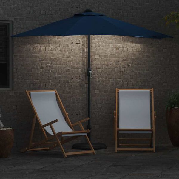 vidaXL Gartenparasol Azurblau 294 x 150 x 224 cm Stoff