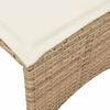 vidaXL 4-tlg. Garten-Sofagarnitur mit Kissen Beige Poly Rattan