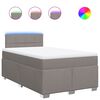 vidaXL Boxspringbett mit Matratze Taupe 120x190 cm Stoff