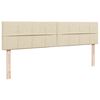 vidaXL Ottoman-Bett mit Matratze Creme 200x200 cm Stoff