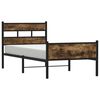 vidaXL Bettgestell ohne Matratze R&auml;uchereiche 75x190 cm Holzwerkstoff