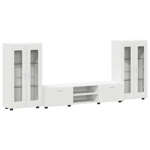 vidaXL TV-Schrankset FLORIN 3 stk. 150 x 39 x 30 cm Wei&szlig; Holzwerkstoff