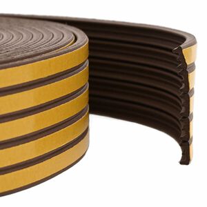 vidaXL Selbstklebende Fensterdichtung Braun 15 x 8 mm 12 m