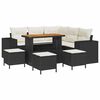 vidaXL Gartensofa-set 9 stk. Schwarz Poly-Rattan