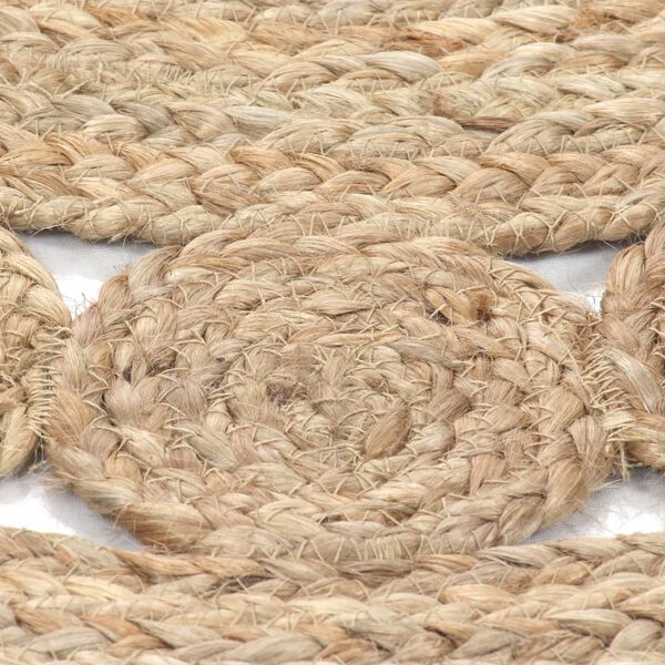 vidaXL Teppich Geflochten Jute 150 cm Rund