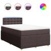 vidaXL Boxspringbett mit Matratze Dunkelbraun 120x200 cm Stoff