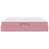 vidaXL Aufbewahrungsbett mit Matratze Rosa 200 x 200 cm Samt