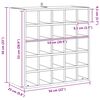 vidaXL Weinregal 2 pcs Wei&szlig; 56 x 25 x 56 cm Massives Kiefernholz