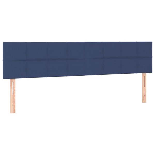 vidaXL Kopfteile Blau 180x5x78/88 cm Stoff