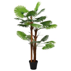 vidaXL K&uuml;nstliche F&auml;cherpalme Gr&uuml;n 75 x 25 x 180 cm Stoff und Bambus