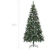 vidaXL K&uuml;nstlicher Weihnachtsbaum mit Beleuchtung Kugeln Zapfen 210 cm
