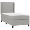 vidaXL Boxspringbett mit Matratze Hellgrau 90x190 cm Stoff
