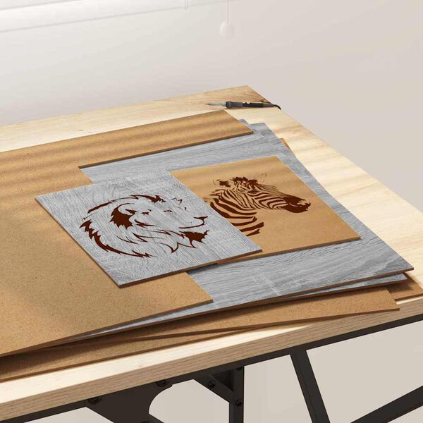 vidaXL Dekoplatten 12 pcs Grau Sonoma 40 x 60 x 0.3 cm Holzwerkstoff