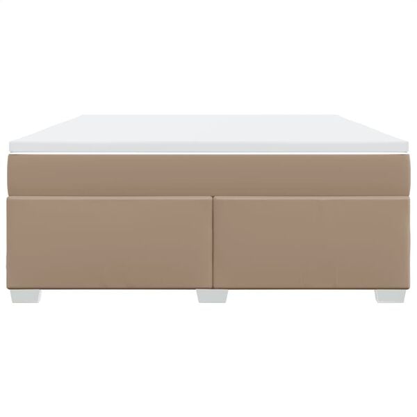 vidaXL Boxspringbett Matratze Cappuccino-Braun 180x200 cm Kunstleder