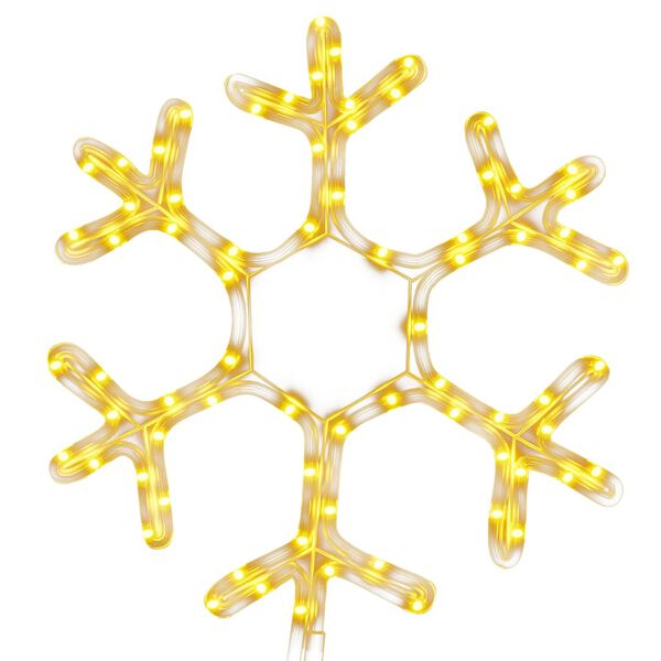 vidaXL LED-Silhouette Schneeflocke 72 LEDs Warmweiß 38x37 cm