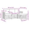 vidaXL Outdoor-Sofagarnitur 4 pcs Natur und Beige Massivholz Akazie