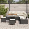 vidaXL Gartensofa-set mit Kissen 8 pcs Schwarz Poly Rattan