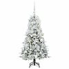vidaXL K&uuml;nstlicher klappbarer Weihnachtsbaum Wei&szlig; 120 cm PE und PVC