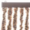 vidaXL Fliegenvorhang Beige und Dunkelbraun 100x220 cm Chenille