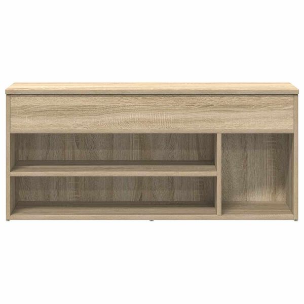 vidaXL Schuhbank Sonoma-Eiche 102x30,5x45 cm Holzwerkstoff