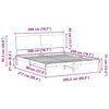 vidaXL Bettgestell Braun und Dunkelgrau 200 x 200 cm Massivholz Kiefer