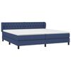 vidaXL Boxspringbett mit Matratze Blau 200x200 cm Stoff