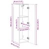 vidaXL TV-Wandschrank 2 pcs Altholz 30 x 31 x 100 cm Holzwerkstoff