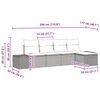vidaXL Gartensofa-set mit Kissen 5 pcs Braun Poly-Rattan