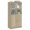 vidaXL Highboard mit T&uuml;ren Sonoma-Eiche 68x37x142 cm Holzwerkstoff