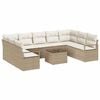 vidaXL Gartensofa-set 10 stk. Beige und Creme Poly-Rattan