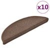 vidaXL Stufenmatten 10 Stk. 56x17x3 cm Kaffeebraun Halbrund