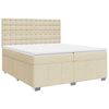 vidaXL Boxspringbett mit Matratze Creme 200x200 cm Stoff