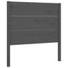 vidaXL Kopfteil Grau 96x4x100 cm Massivholz Kiefer