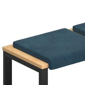 vidaXL Bankkissen 2 stk. Samt Blau Tiefe 35 cm