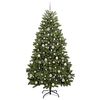 vidaXL K&uuml;nstlicher Weihnachtsbaum Gr&uuml;n 210 cm PVC und Metall