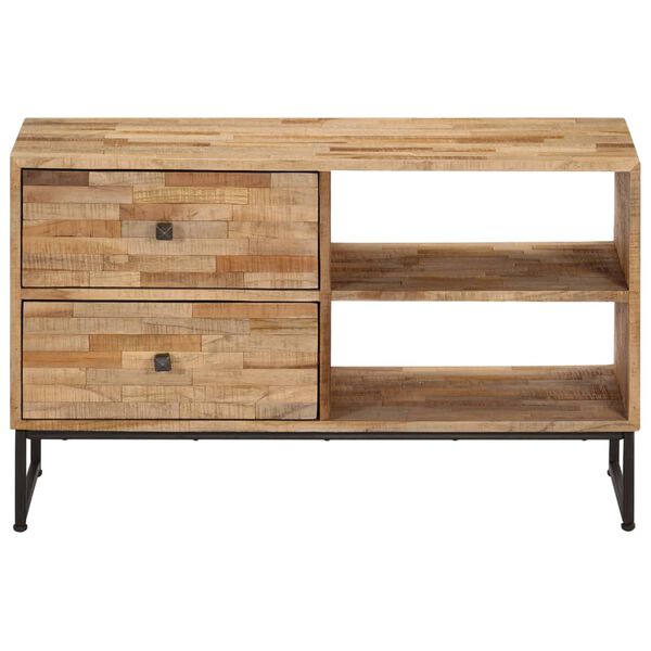 vidaXL TV-Schrank Recyceltes Teakholz 90x30x55 cm