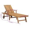vidaXL Sonnenliege Massivholz Teak