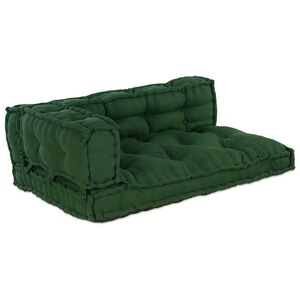 vidaXL Pallet Sofa Kissen 3 stk. Stoff Gr&uuml;n 120 x 80 x 38 cm