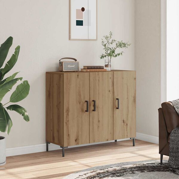 vidaXL Sideboard Artisan-Eiche 90x34x80 cm Holzwerkstoff