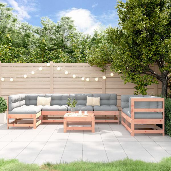 vidaXL 8-tlg. Garten-Lounge-Set Massivholz Douglasie