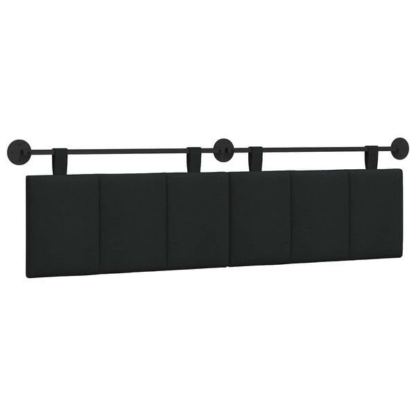 vidaXL H&auml;ngevorderseite Wandmontiert Schwarz 190 x 55 x 5 cm Stoff