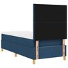 vidaXL LED Boxspringbett mit Matratze Blau 100 x 200 cm Stoff